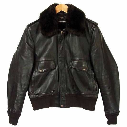 schott ショット 174US USA製 国内正規品 A-2 レザー ボンバー ジャケット ライナー付 ダークブラウン系 38【中古】