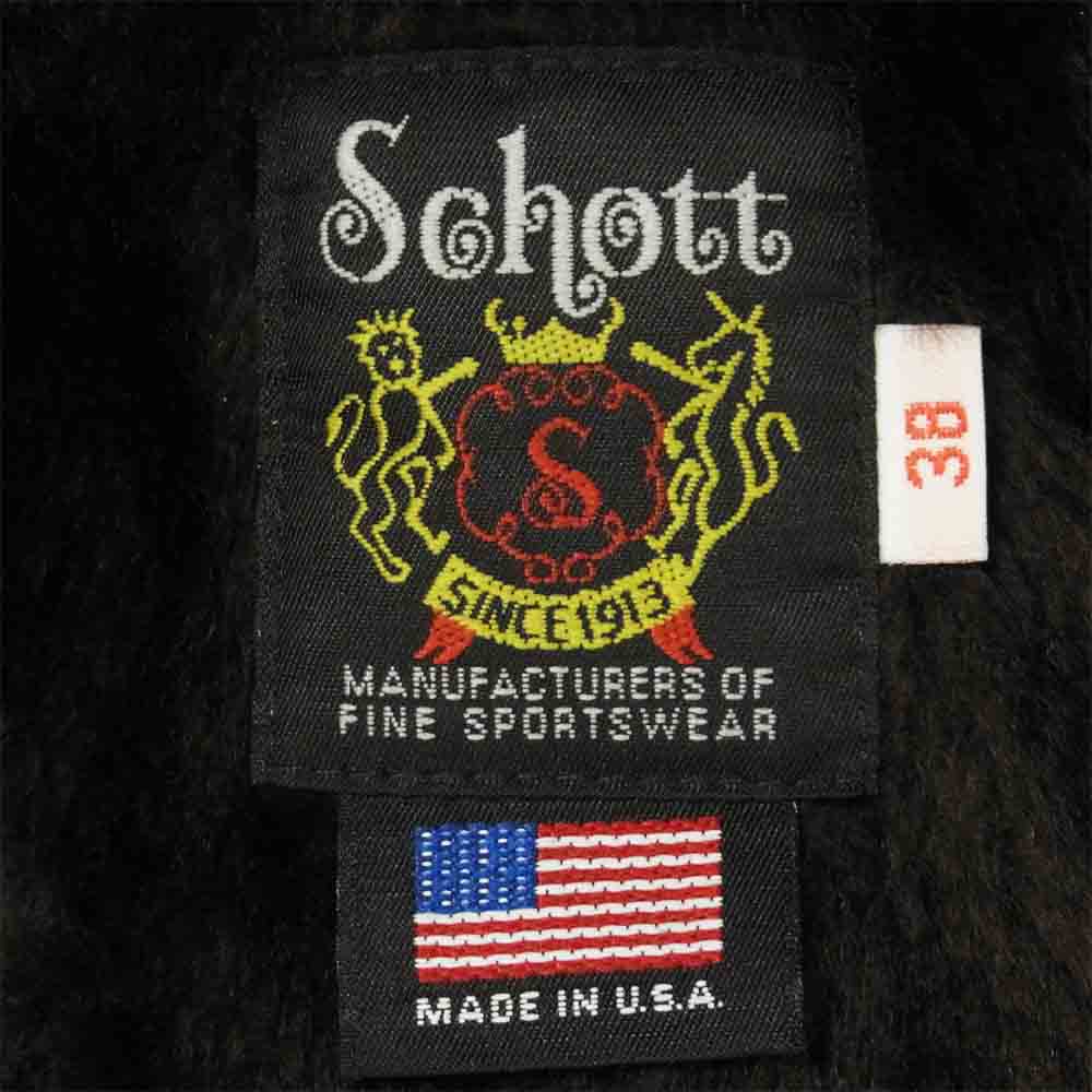 schott ショット 174US USA製 国内正規品 A-2 レザー ボンバー ジャケット ライナー付 ダークブラウン系 38【中古】