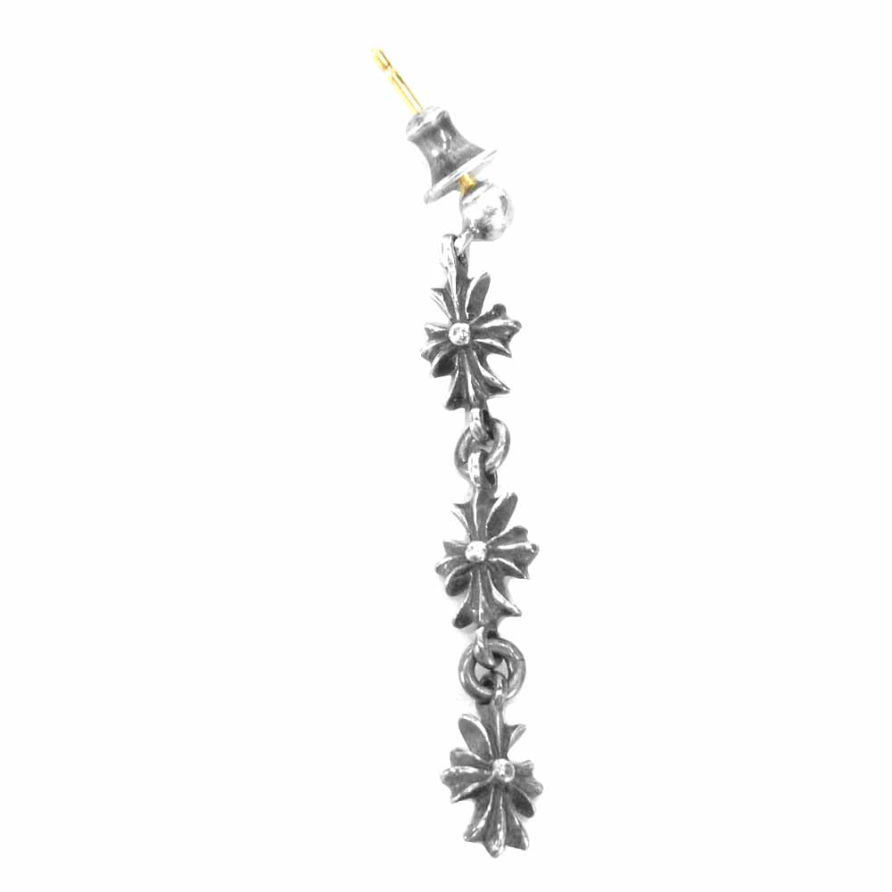 CHROME HEARTS クロムハーツ（原本無） TNY E CH PLS 3 タイニー CHプラス ドロップ ピアス シルバー系【中古】