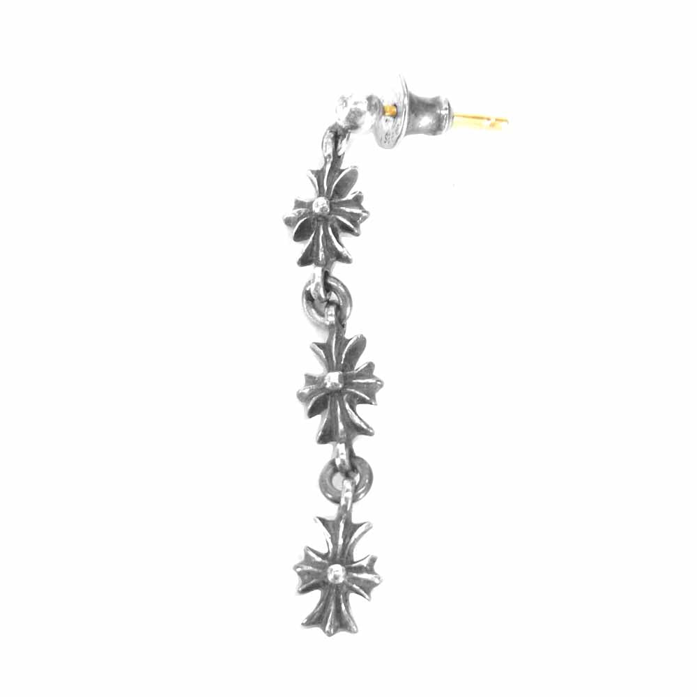 CHROME HEARTS クロムハーツ（原本無） TNY E CH PLS 3 タイニー CHプラス ドロップ ピアス シルバー系【中古】