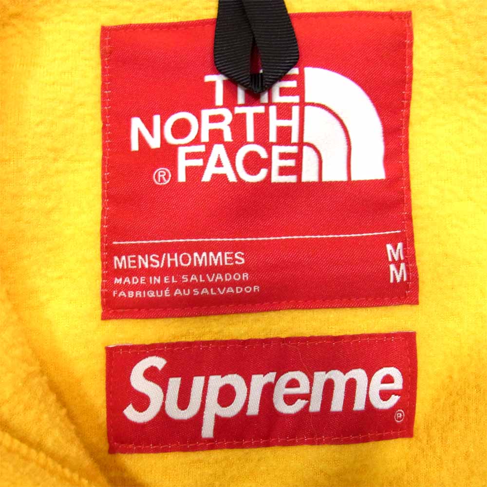 Supreme シュプリーム 19SS NA11903I × ノースフェイス THE NORTH FACE Arc Logo Denali Fleece Jacket フリースジャケット 黒×黄 M【極上美品】【中古】