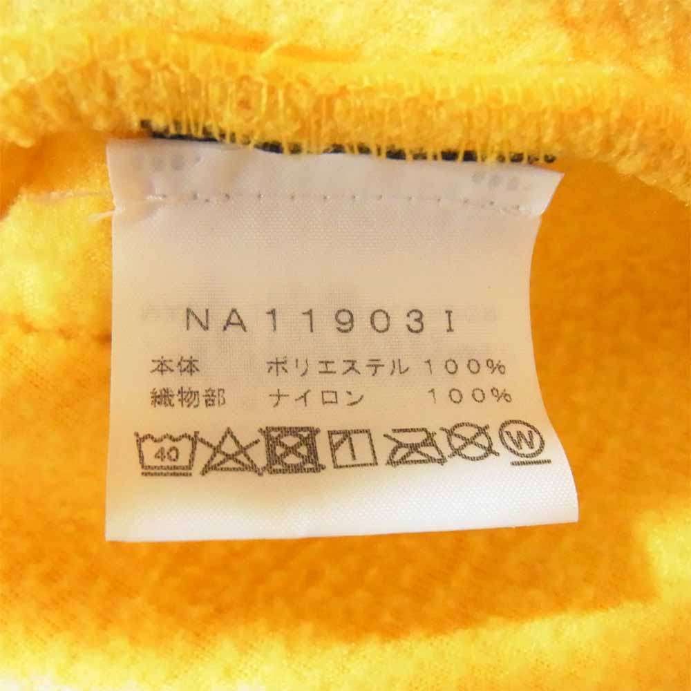 Supreme シュプリーム 19SS NA11903I × ノースフェイス THE NORTH FACE Arc Logo Denali Fleece Jacket フリースジャケット 黒×黄 M【極上美品】【中古】