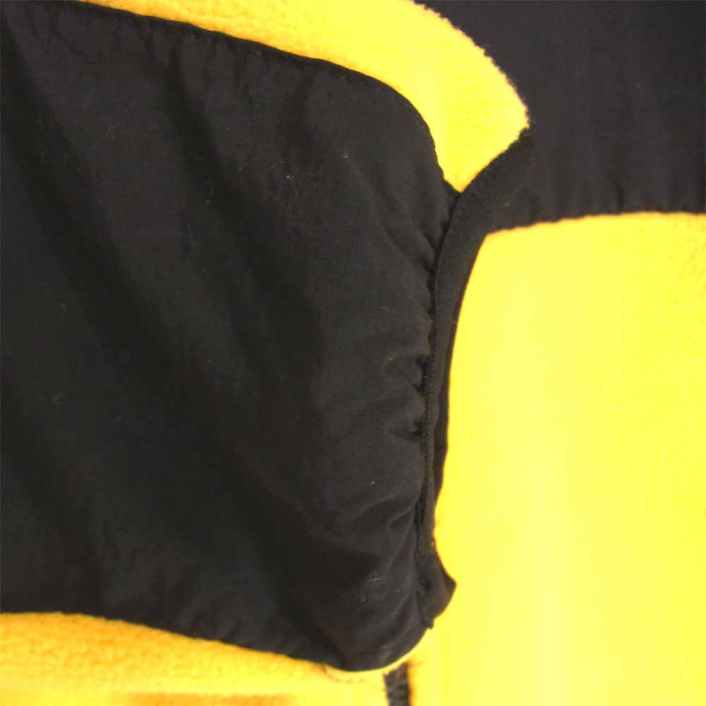 Supreme シュプリーム 19SS NA11903I × ノースフェイス THE NORTH FACE Arc Logo Denali Fleece Jacket フリースジャケット 黒×黄 M【極上美品】【中古】