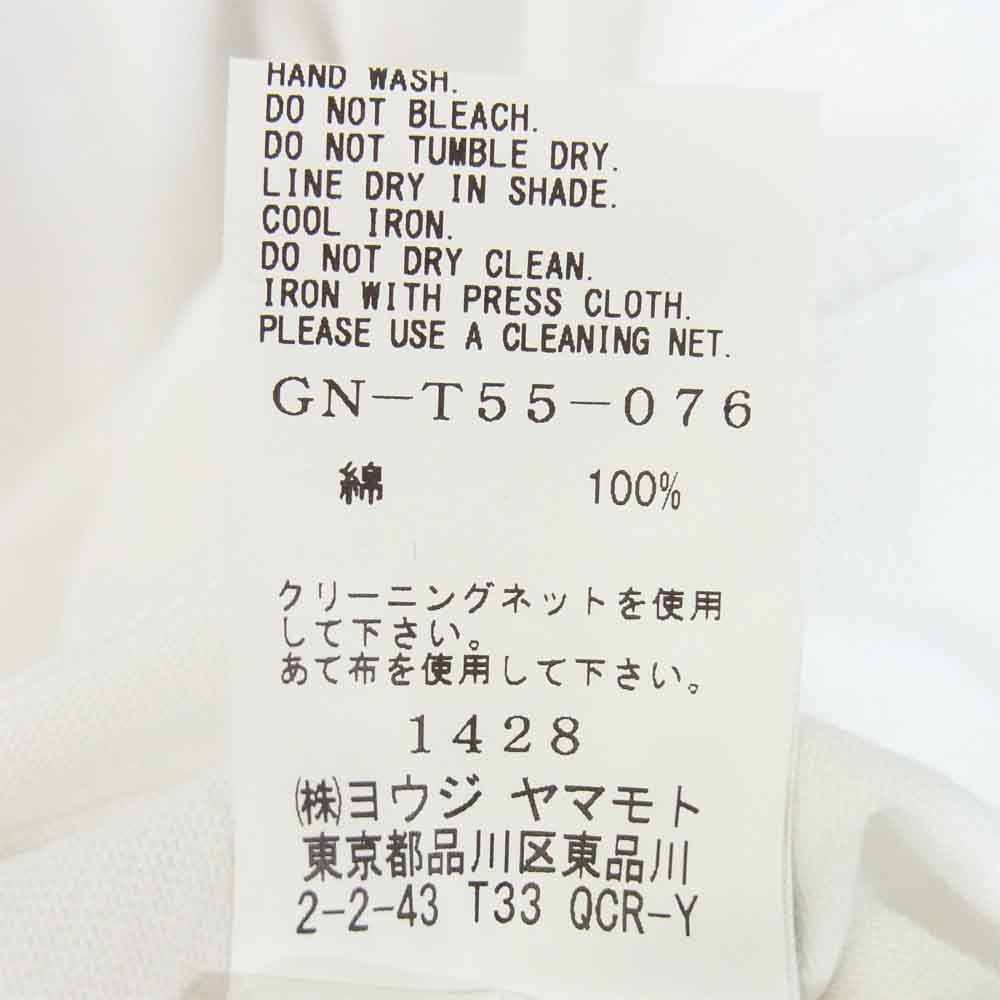 Yohji Yamamoto ヨウジヤマモト GN-T55-076-2 Ground Y グラウンドワイ ロゴ 半袖 Tシャツ ホワイト系 4【新古品】【未使用】【中古】