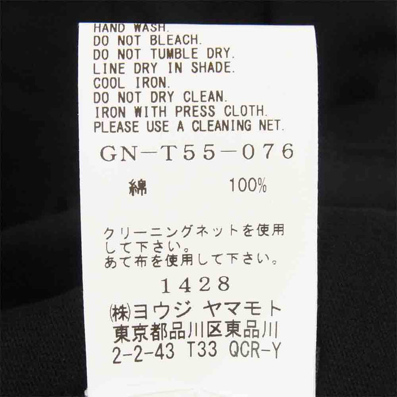Yohji Yamamoto ヨウジヤマモト GN-T55-076-2 Ground Y グラウンドワイ ロゴ 半袖 Tシャツ ブラック系 4【新古品】【未使用】【中古】
