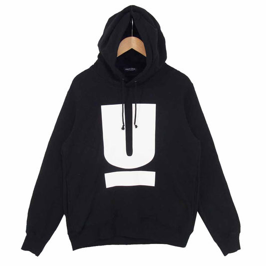UNDERCOVER アンダーカバー UCA4892-01 Uロゴ プリント プルオーバー パーカー ブラック系 3【美品】【中古】
