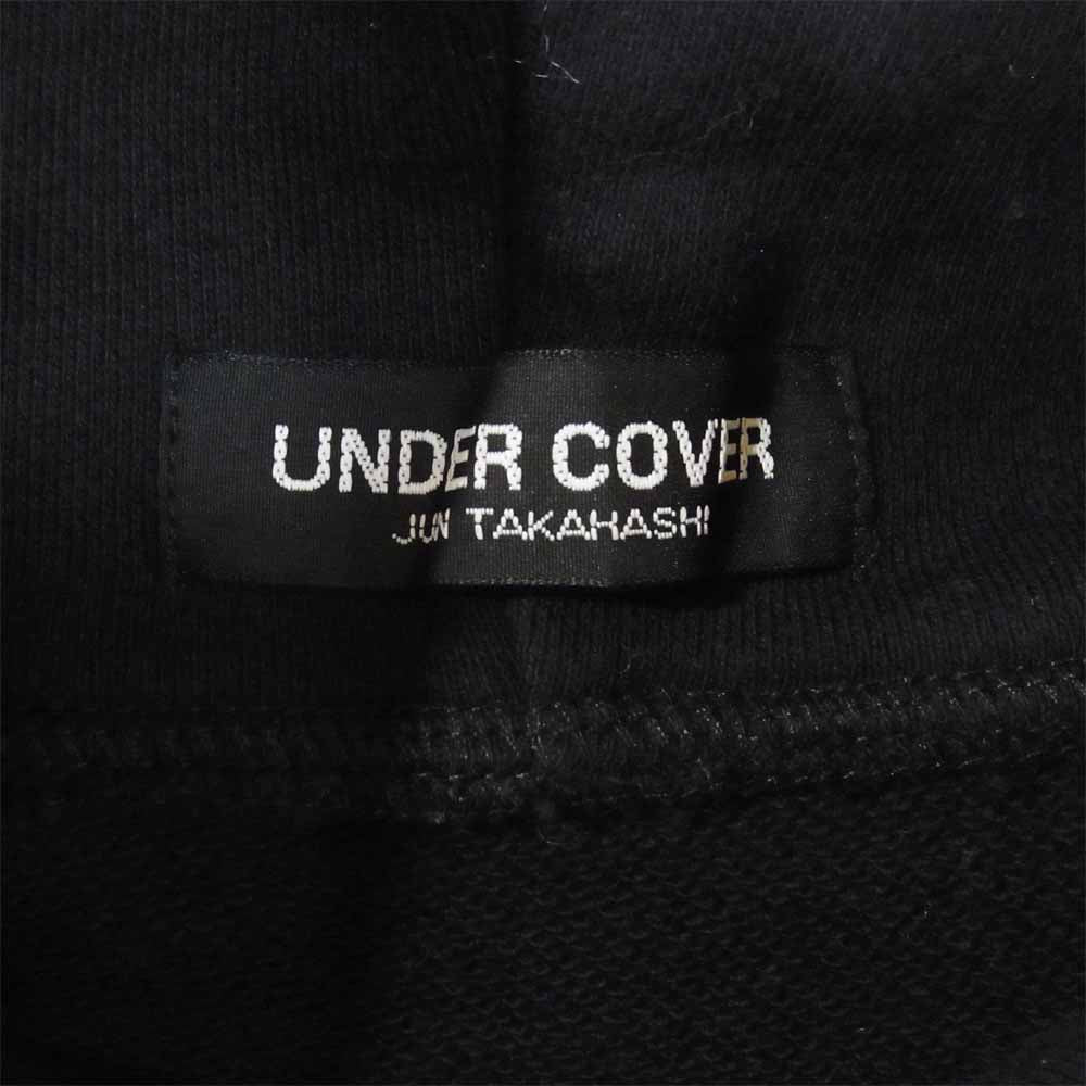 UNDERCOVER アンダーカバー UCA4892-01 Uロゴ プリント プルオーバー パーカー ブラック系 3【美品】【中古】