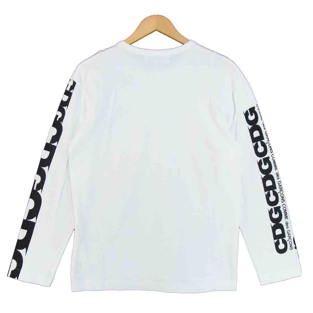 COMME des GARCONS コムデギャルソン SZ-T007 AD2020 CDG シーディージー アームプリント 長袖 Tシャツ ホワイト系 L【美品】【中古】