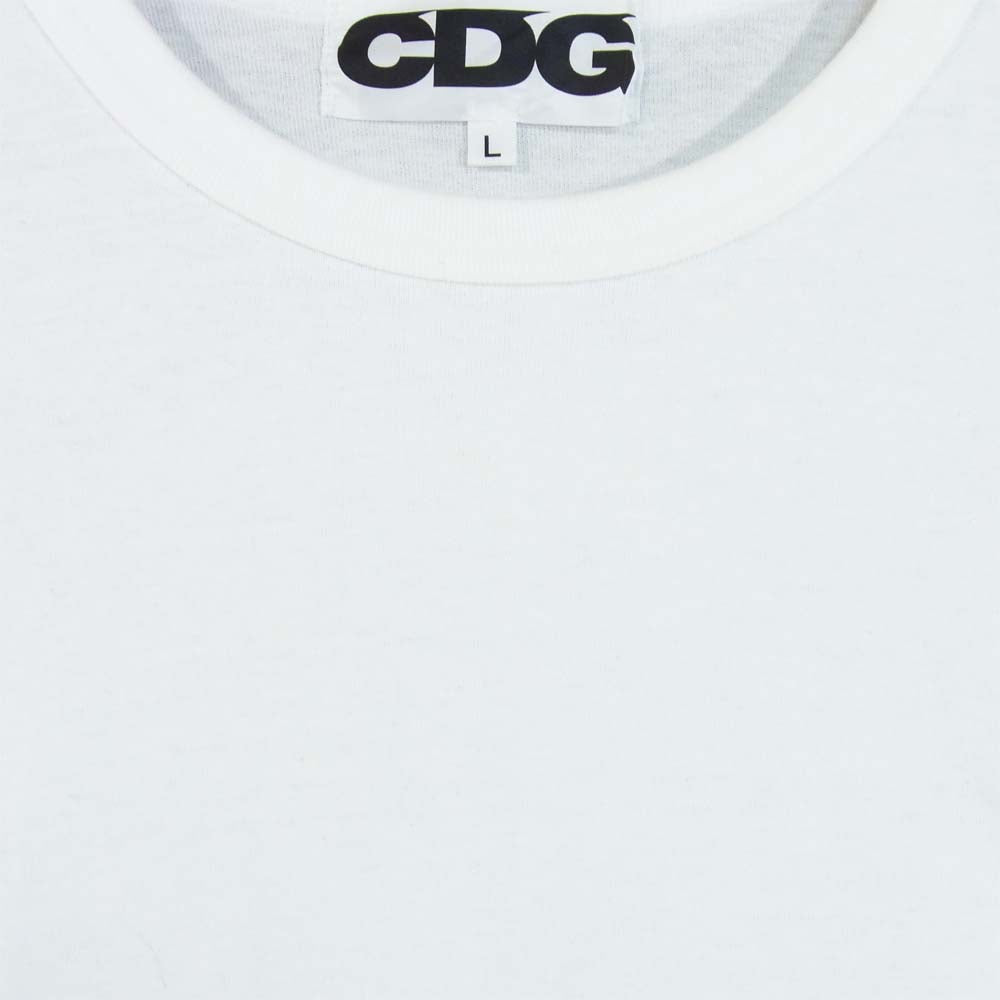 COMME des GARCONS コムデギャルソン SZ-T007 AD2020 CDG シーディージー アームプリント 長袖 Tシャツ ホワイト系 L【美品】【中古】