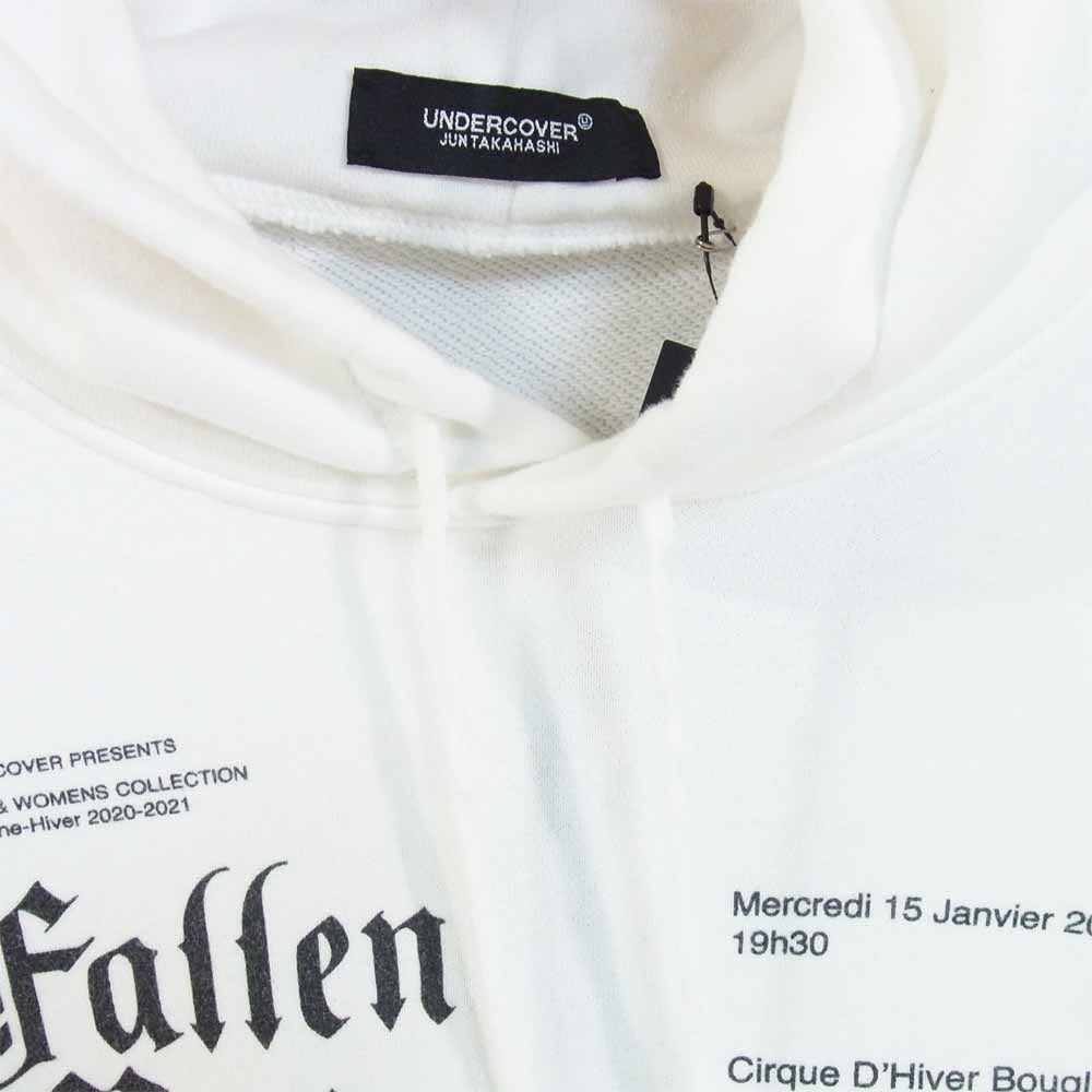 UNDERCOVER アンダーカバー 20AW UCZ4893-4 fallen man Hoodie プリント プルオーバー フーディ ホワイト系 3【極上美品】【中古】