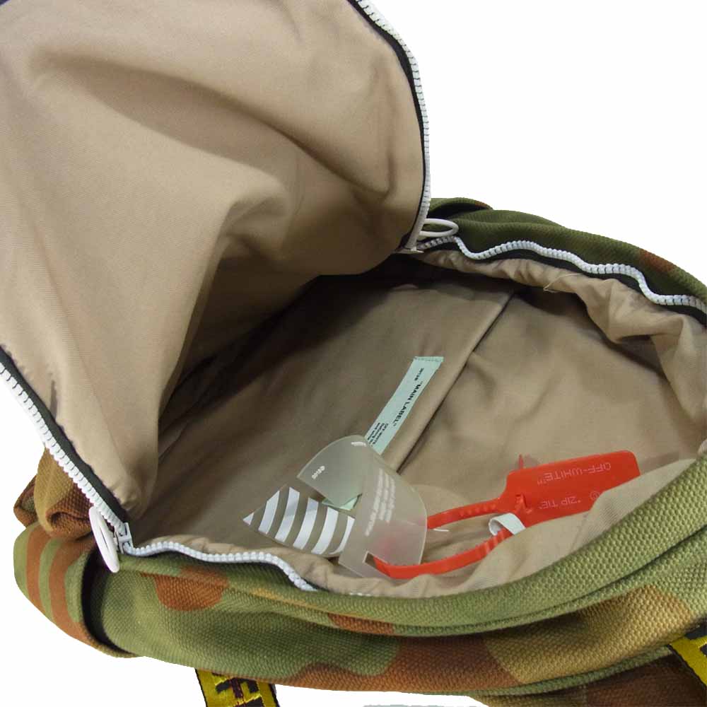 OFF-WHITE オフホワイト OMNB003F17580079 Diag Camo Backpack カモフラージュ バックパック カーキ系【極上美品】【中古】