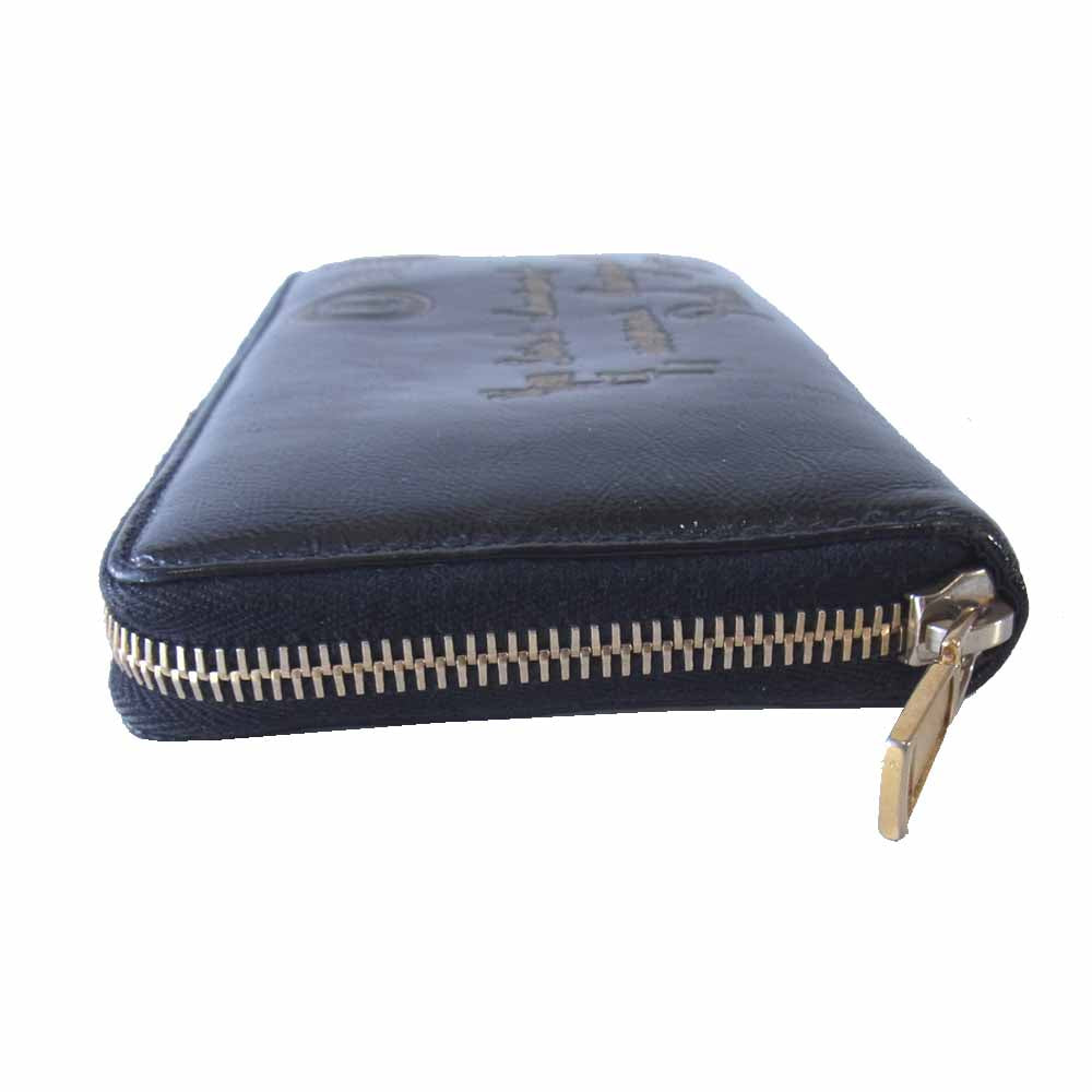 SAINT LAURENT サンローラン Y-MAIL ZIP WALLET ラウンドファスナー 長サイフ ブラック系【中古】