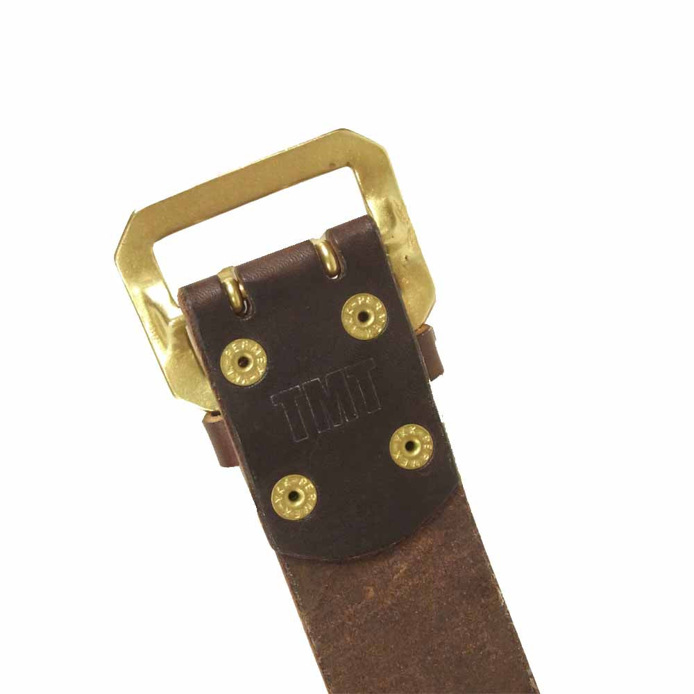 TMT ティーエムティー レザー ベルト ブラウン系【中古】