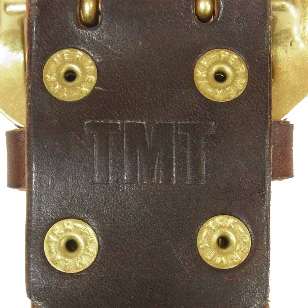 TMT ティーエムティー レザー ベルト ブラウン系【中古】