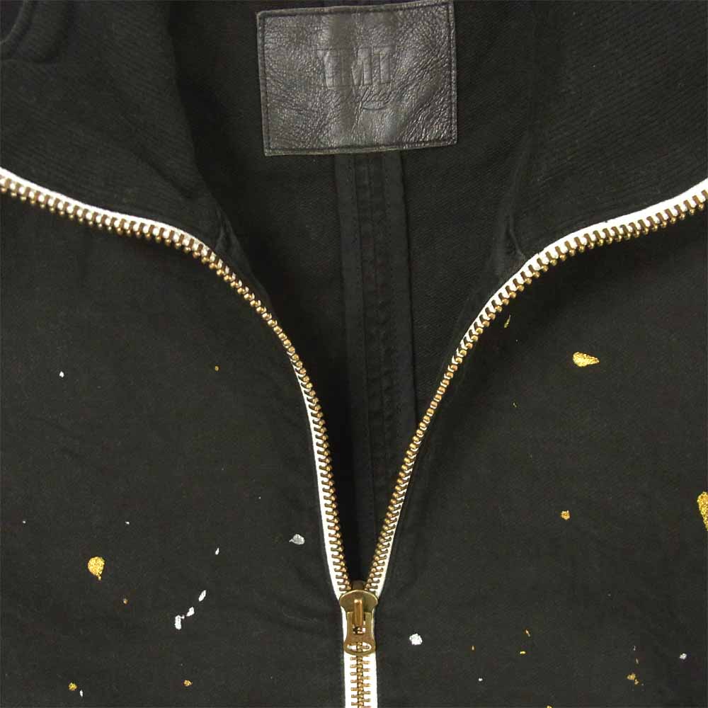 TMT ティーエムティー TJK-F1904 BLACK DENIM TRACK JACKET スウェットライク デニム ペイントトラック ジャケット ブラック系 L【中古】