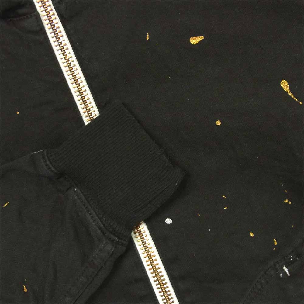 TMT ティーエムティー TJK-F1904 BLACK DENIM TRACK JACKET スウェットライク デニム ペイントトラック ジャケット ブラック系 L【中古】