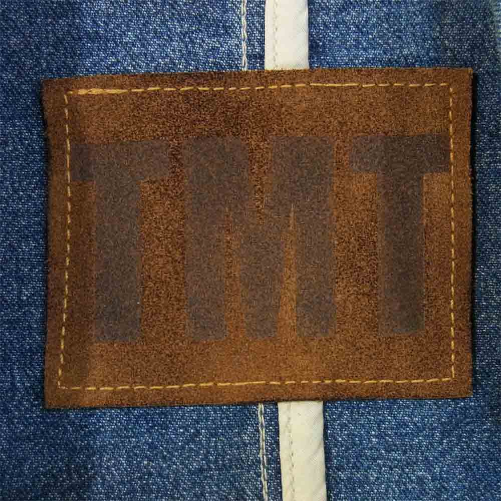 TMT ティーエムティー TJK-S1605 LIGHT DENIM VINTAGE COVERALL USED加工 デニム ジャケット インディゴブルー系 L【中古】