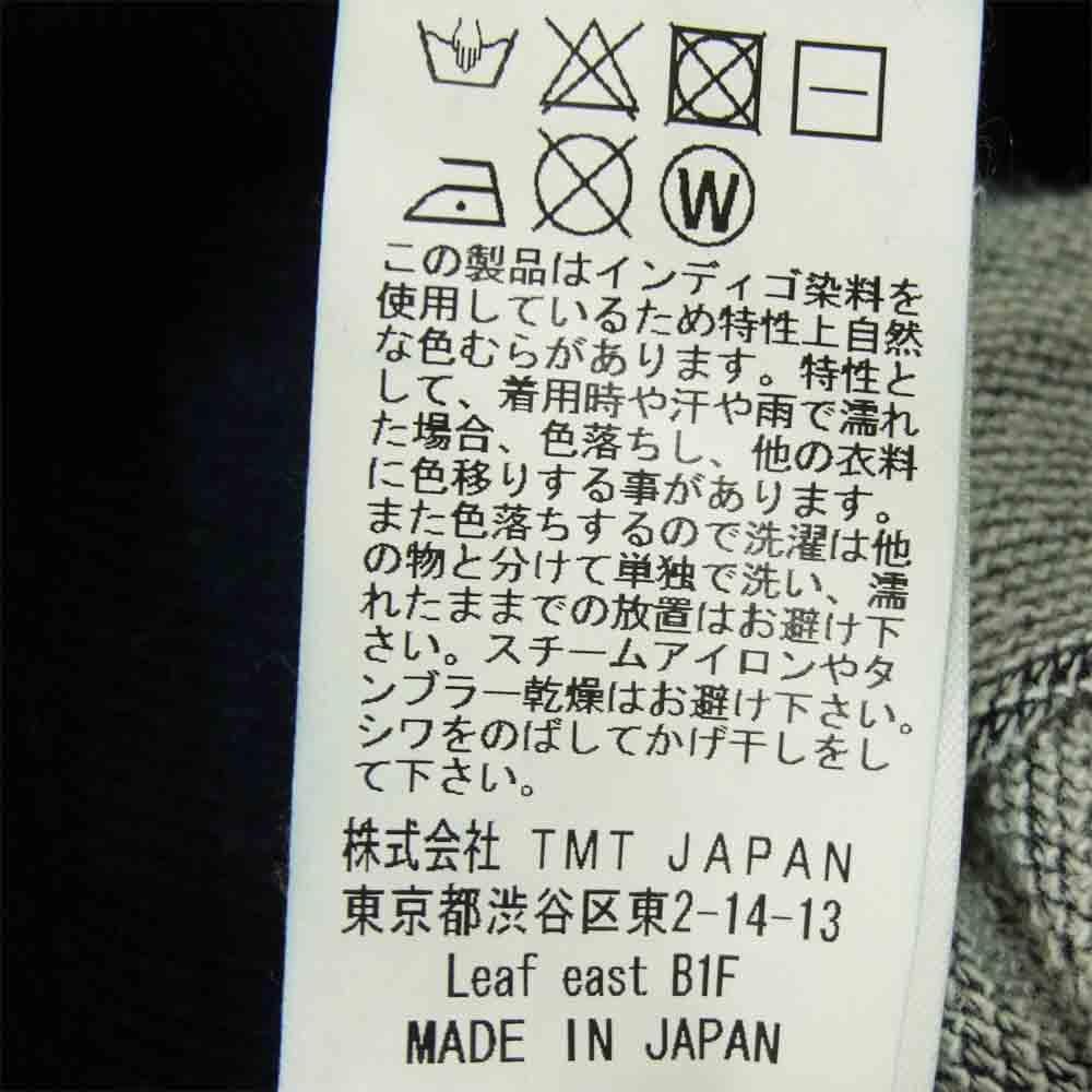 TMT ティーエムティー TSW-S1709  INDIGO FRENCH TERRY PULLOVER PARKA インディゴ プルオーバー パーカー インディゴブルー系 L【美品】【中古】