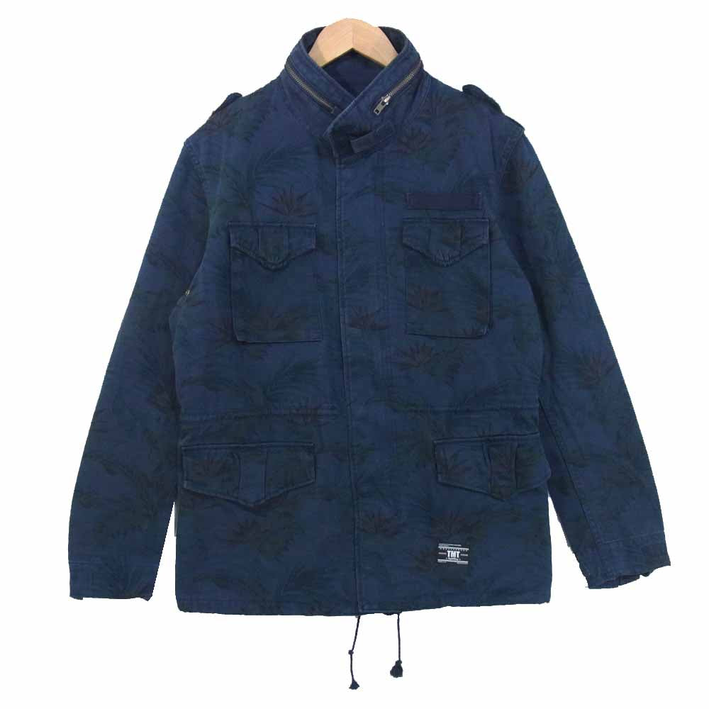 TMT ティーエムティー TJK-S1803 BOTANICAL OVERDYE M-65 ミリタリー ジャケット ネイビー系 L【中古】