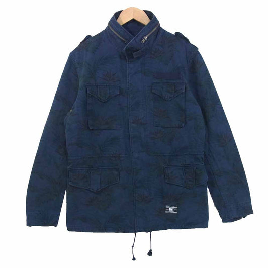 TMT ティーエムティー TJK-S1803 BOTANICAL OVERDYE M-65 ミリタリー ジャケット ネイビー系 L【中古】