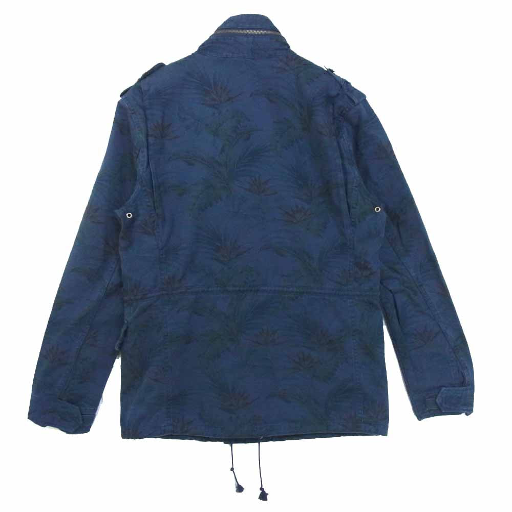 TMT ティーエムティー TJK-S1803 BOTANICAL OVERDYE M-65 ミリタリー ジャケット ネイビー系 L【中古】
