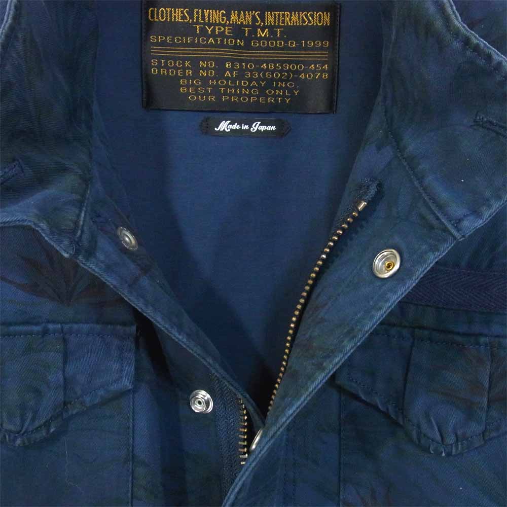 TMT ティーエムティー TJK-S1803 BOTANICAL OVERDYE M-65 ミリタリー ジャケット ネイビー系 L【中古】