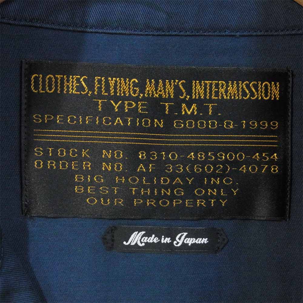 TMT ティーエムティー TJK-S1803 BOTANICAL OVERDYE M-65 ミリタリー ジャケット ネイビー系 L【中古】