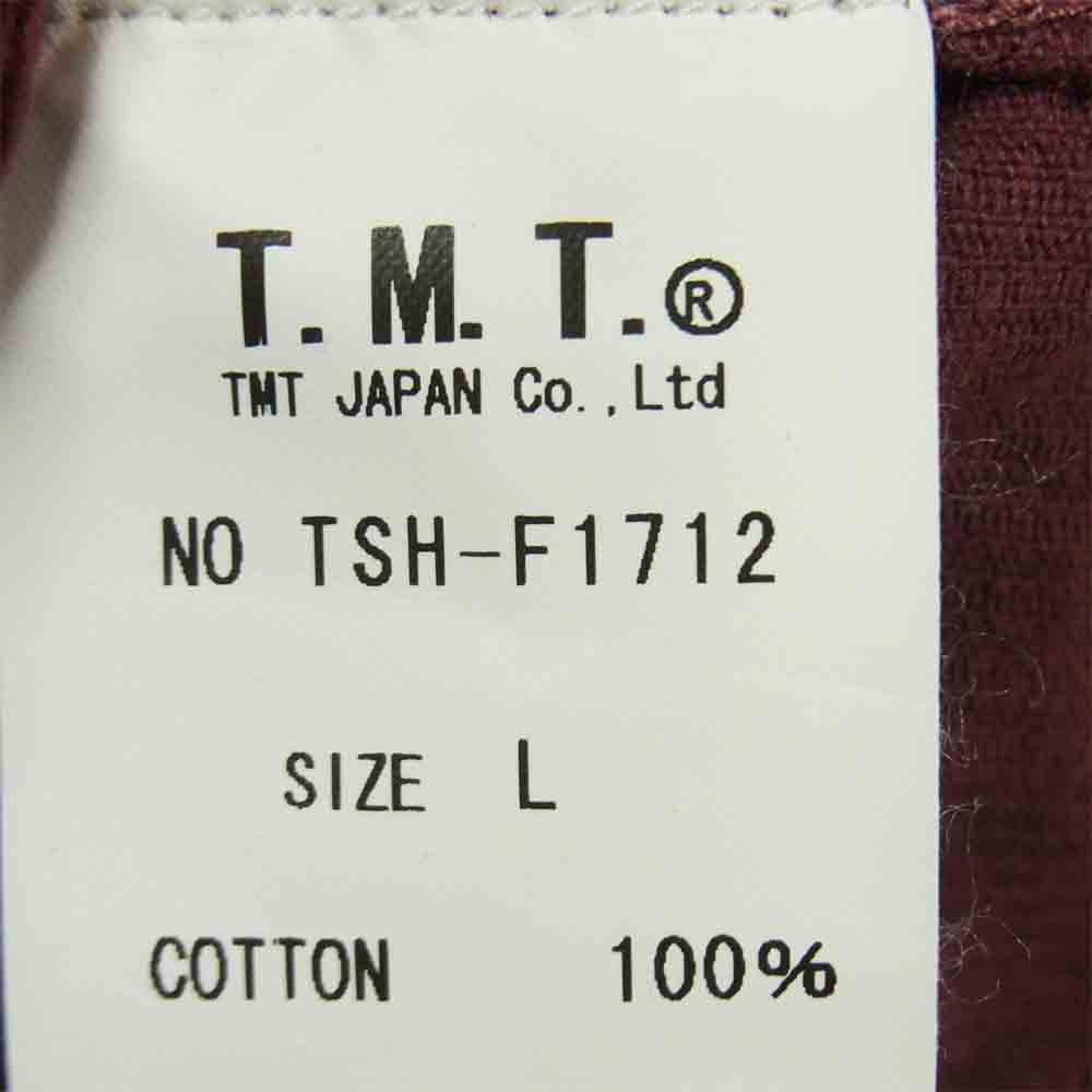 TMT ティーエムティー TSH-F1712 GARMENT DYE CORDUROY SHIRTS コーデュロイ 長袖 シャツ ワインレッド系 L【美品】【中古】