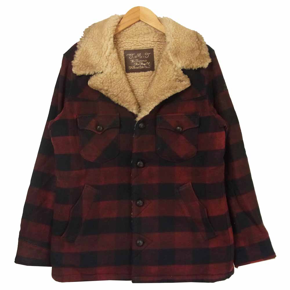 TMT ティーエムティー TJK-F2019 CHECKERED RANCH COAT チェック ボア ランチコート レッド系 L【中古】