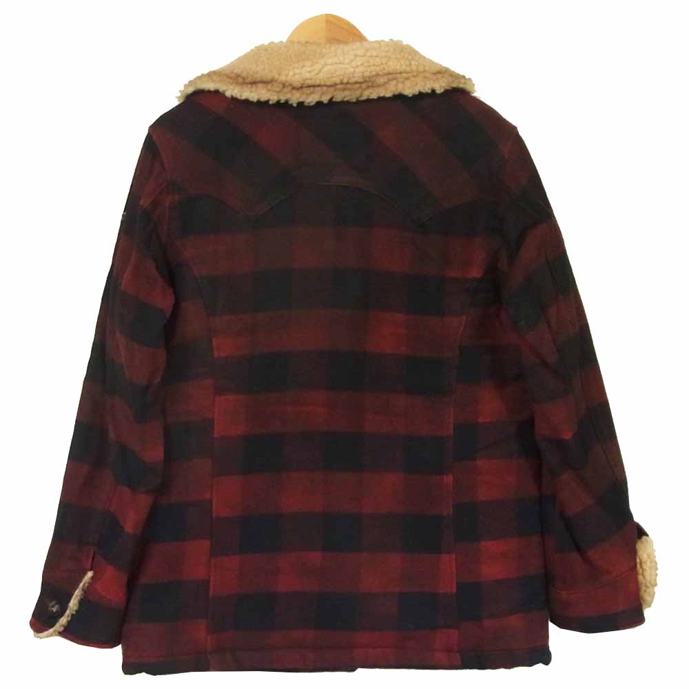 TMT ティーエムティー TJK-F2019 CHECKERED RANCH COAT チェック ボア ランチコート レッド系 L【中古】