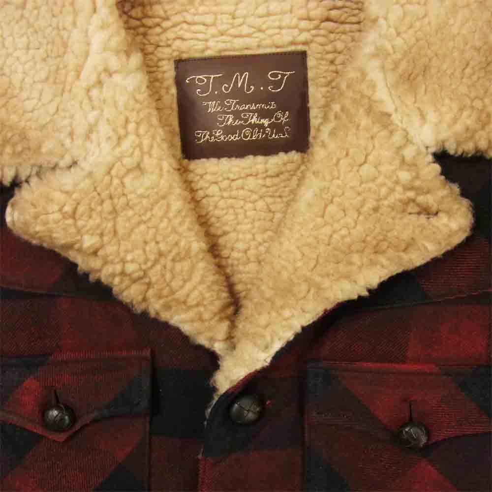 TMT ティーエムティー TJK-F2019 CHECKERED RANCH COAT チェック ボア ランチコート レッド系 L【中古】