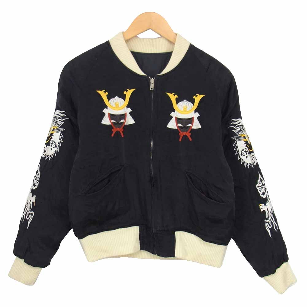 Pherrow's フェローズ 匠 リバーシブル スカジャン 鷹 × 兜 ブラック系【中古】