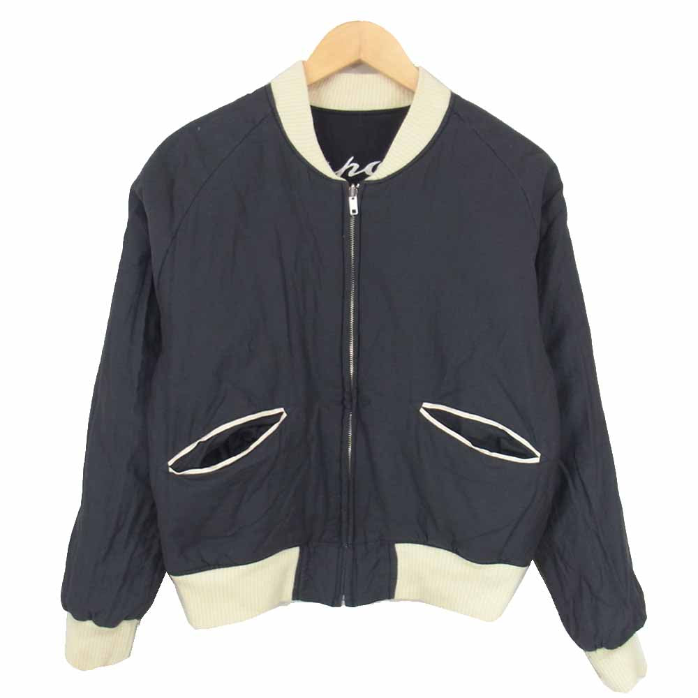 Pherrow's フェローズ 匠 リバーシブル スカジャン 鷹 × 兜 ブラック系