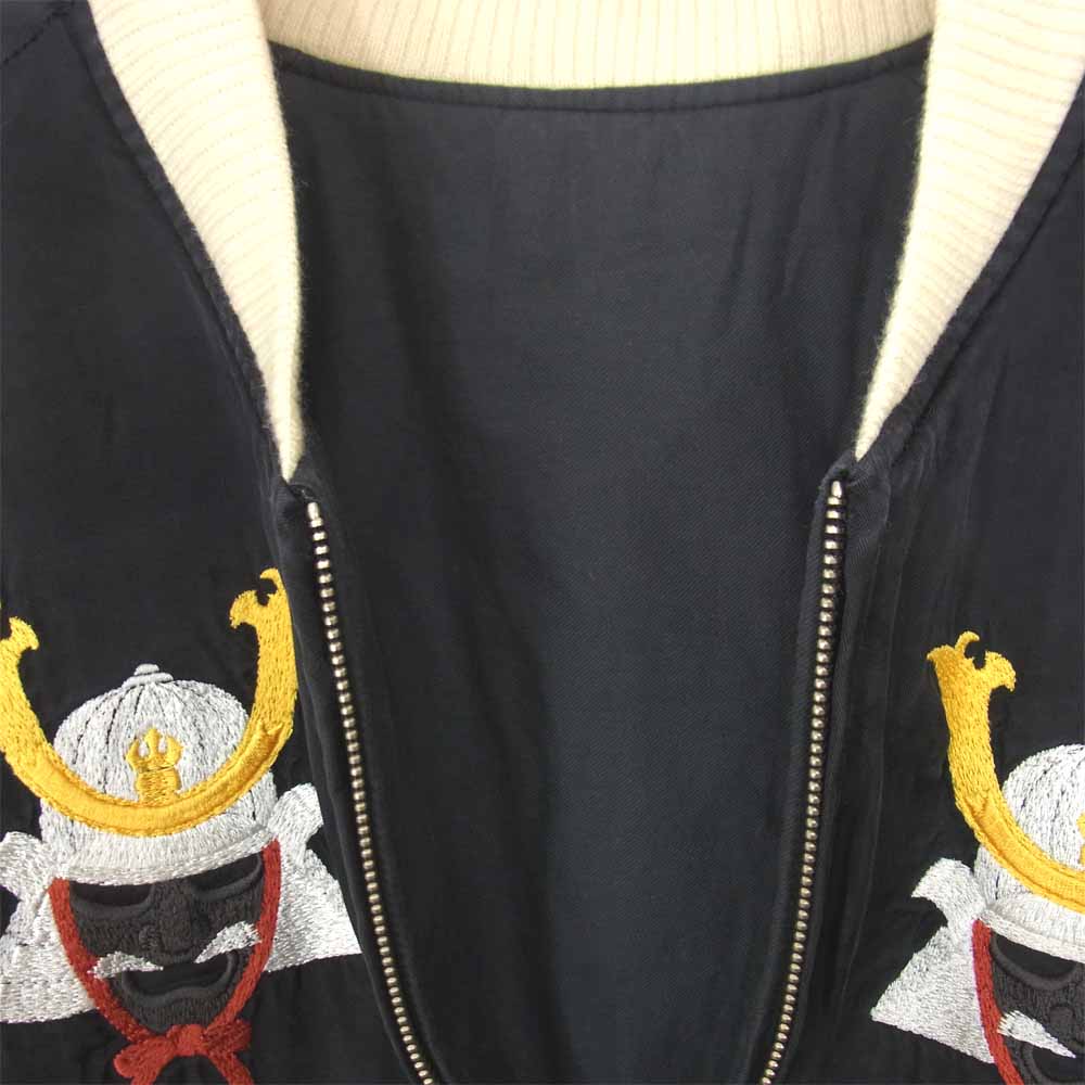 Pherrow's フェローズ 匠 リバーシブル スカジャン 鷹 × 兜 ブラック系【中古】