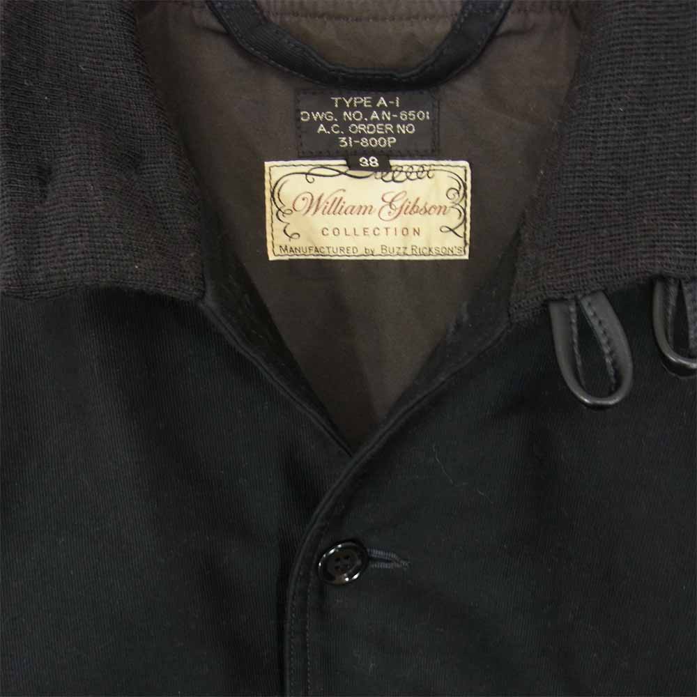 Buzz Rickson's バズリクソンズ BR13934 TYPE BLACK GROSGR A-1 ウィリアム・ギブスンコレクション フライト ジャケット ブラック系 38【中古】