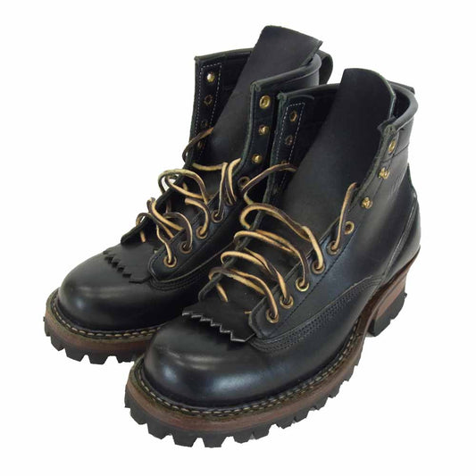 ホワイツブーツ 350VLTT SMOKE JUMPER スモーク ジャンパー ブーツ BLACK ブラック系 7E【中古】