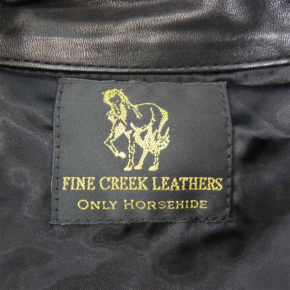 ファインクリークレザーズ FCJK016  Norfolk ノーフォーク ホースハイド レザー ジャケット ブラック系【美品】【中古】