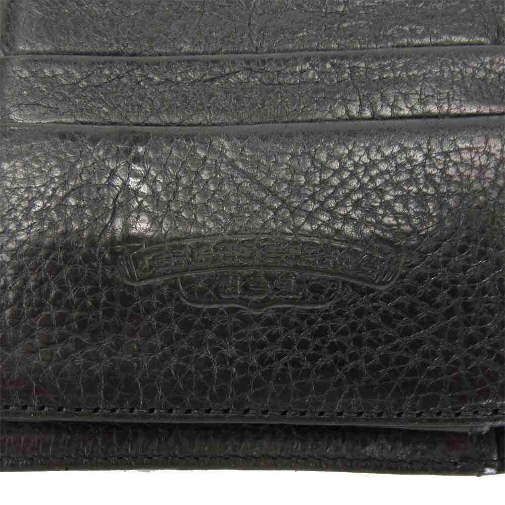 CHROME HEARTS クロムハーツ（原本有） WAVE CROSS BTN CHクロスボタン ウェーブ ウォレット ブラック系【中古】