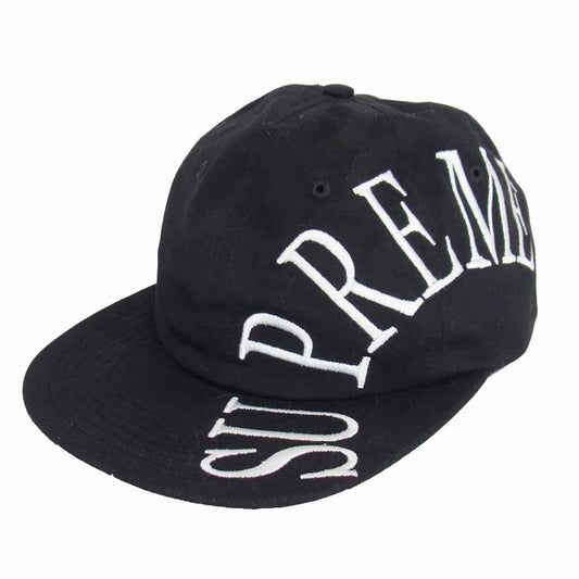 Supreme シュプリーム 18SS Side Arc 6-Panel Cap サイドアーチ ロゴ キャップ ブラック系【美品】【中古】
