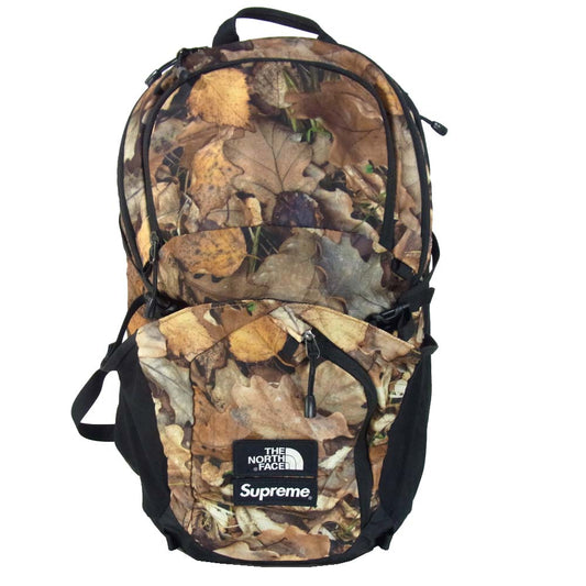 Supreme シュプリーム 16AW NF00CLG6 THE NORTH FACE ザノースフェイス Pocono Backpack 枯葉総柄 バックパック ブラウン系【美品】【中古】