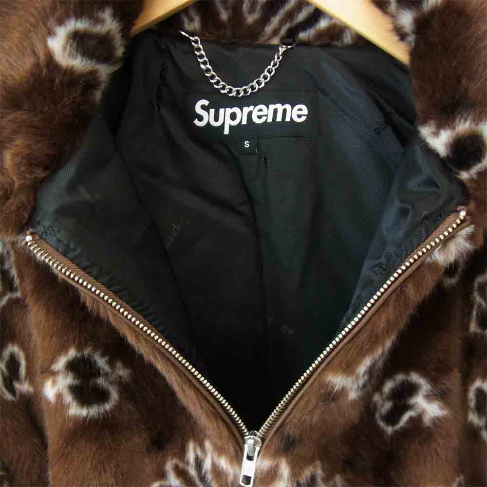 Supreme シュプリーム 21SS Bandana Faux Fur Bomber Jacket バンダナ フェイクファー ボンバー ジャケット ブラウン系 S【新古品】【未使用】【中古】