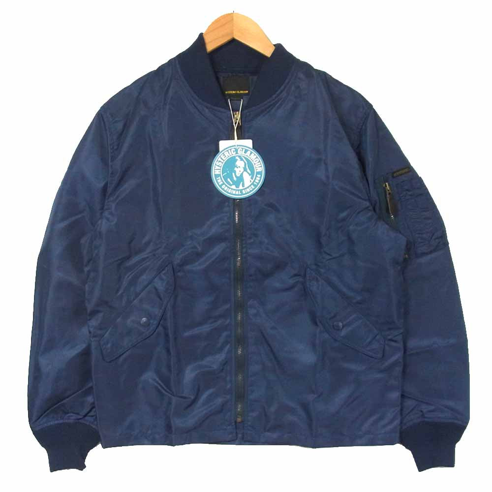 HYSTERIC GLAMOUR ヒステリックグラマー 02211AB07375 バックロゴ L-2B ジャケット ネイビー系 M【極上美品】【中古】