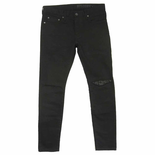 HYSTERIC GLAMOUR ヒステリックグラマー 02203AP12 野口強 DOPE リメイク スリム ストレート デニム パンツ ブラック系 32【美品】【中古】