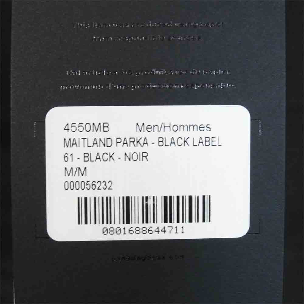 CANADA GOOSE カナダグース 4550MB BLACK LABEL ブラックレーベル MAITLAND PARKA メイトランド パーカー ブラック系 M【美品】【中古】