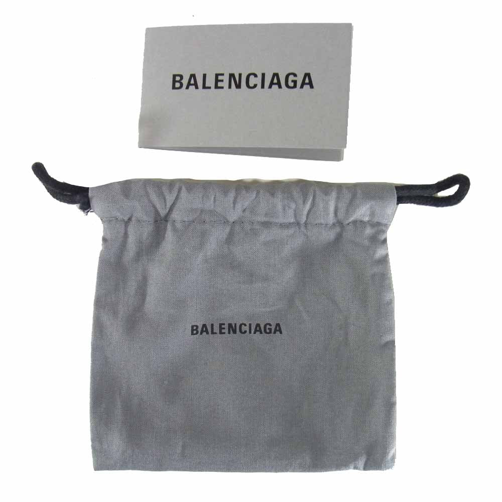 BALENCIAGA バレンシアガ 391446 国内正規品 ペーパー ミニ ウォレット 三つ折り財布 グリーン系【中古】