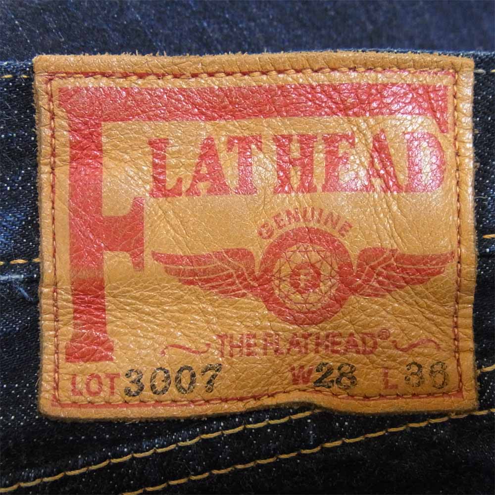 フラットヘッド 3007 ブーツカット インディゴ デニム インディゴブルー系 W28【中古】