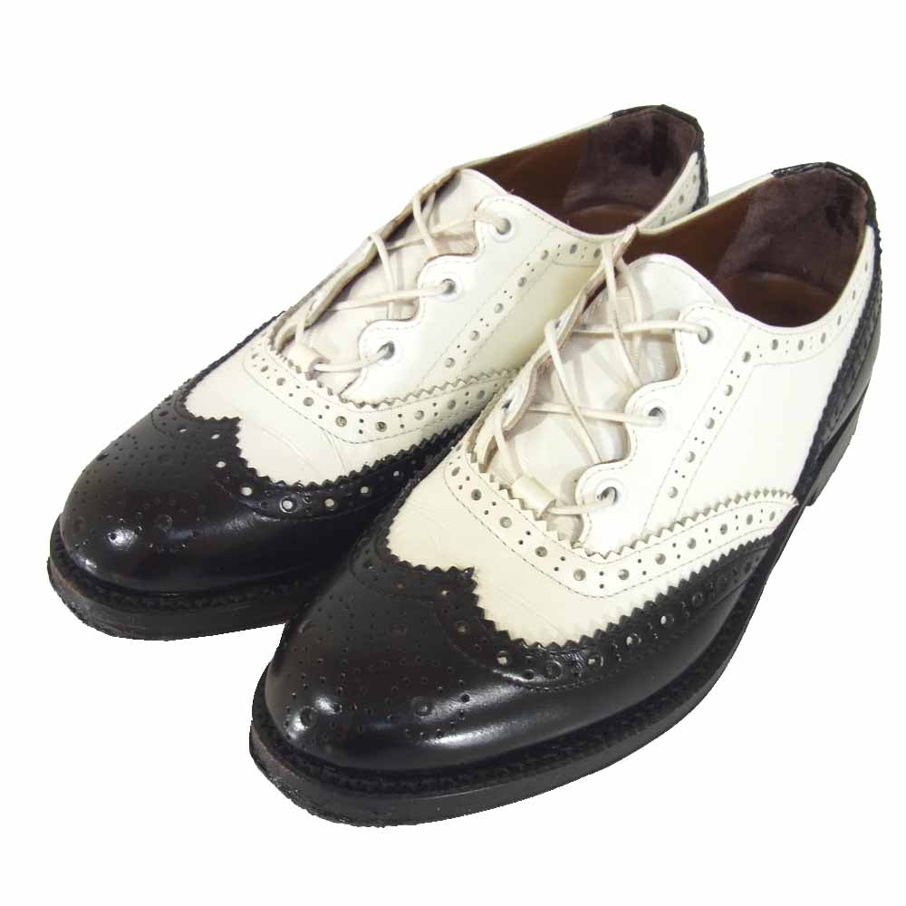 COMME des GARCONS コムデギャルソン JUNYA WATANABE ジュンヤワタナベ バイカラー ウイングチップ シューズ ブラック系 サイズ表記無(内寸約24cm)【中古】