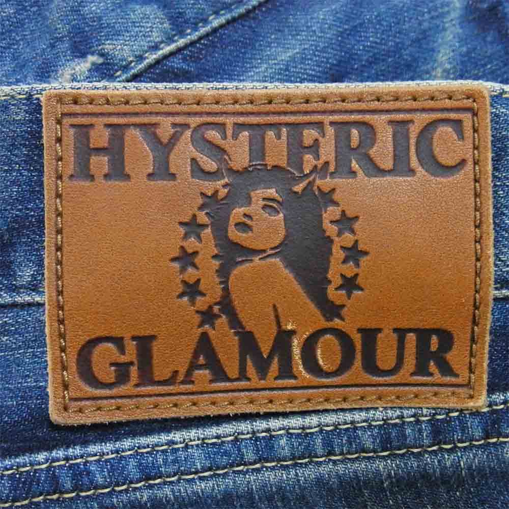 HYSTERIC GLAMOUR ヒステリックグラマー 02191AP17 SP加工 ストレッチデニム スリムパンツ スタッズ パンツ インディゴブルー系 32【美品】【中古】