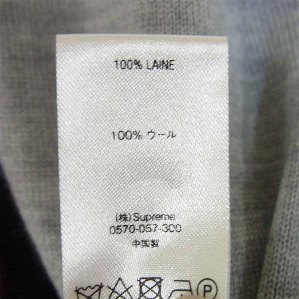 Supreme シュプリーム 19ss Corner Stripe Polo コーナー ストライプ ポロ シャツ グレー系 M【美品】【中古】