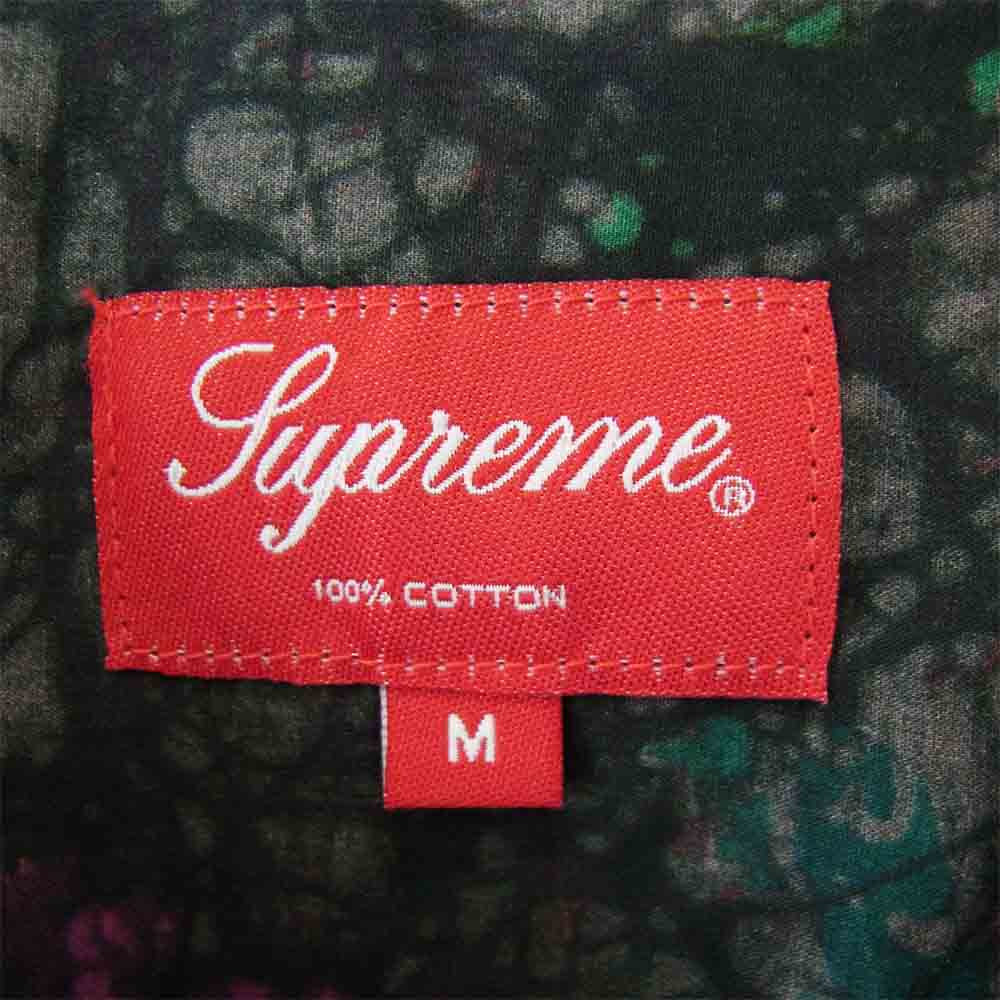 Supreme シュプリーム 18AW Acid Floral Shirt アシッド フローラル シャツ ダークグレー系 M【美品】【中古】